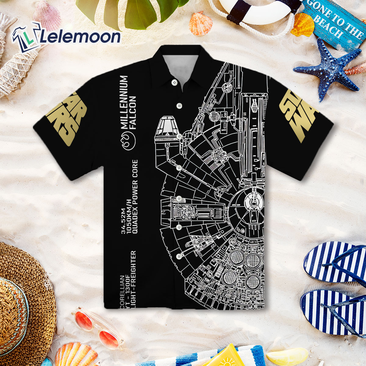 Millennium Falcon Hawaiian Shirt Lelemoon