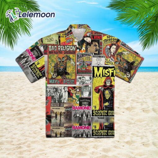 Punk Rock Collage Hawaiian Shirt $36.95