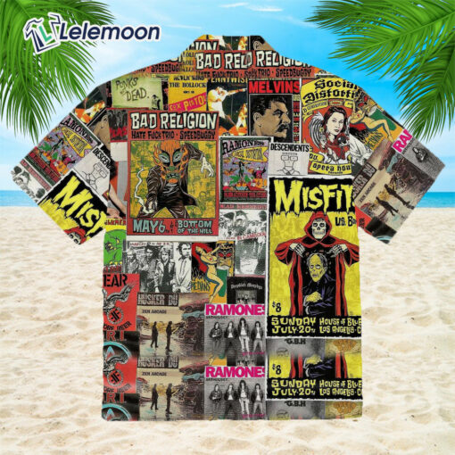 Punk Rock Collage Hawaiian Shirt $36.95