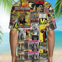 Punk Rock Collage Hawaiian Shirt $36.95