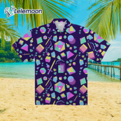 Rayon Midnight Blue Tabletop Dnd Hawaiian Shirt