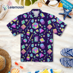 Rayon Midnight Blue Tabletop Dnd Hawaiian Shirt