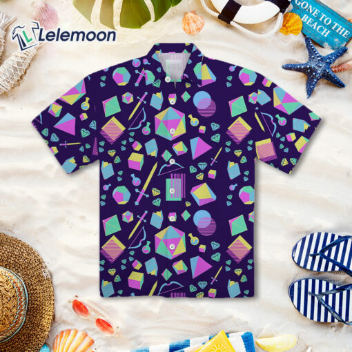 Rayon Midnight Blue Tabletop Dnd Hawaiian Shirt