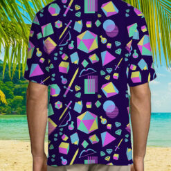 Rayon Midnight Blue Tabletop Dnd Hawaiian Shirt $36.95