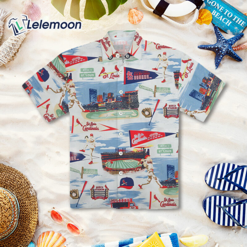 St Louis Cardinal's Fit Scenic Hawaiian Shirt St Louis Cardinal's Fit Scenic Hawaiian Shirt