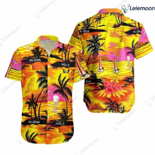 Camp Palm Tree Button Up Hawaiian Shirt $36.95