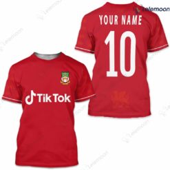 Custom Name And Number Wrexham AFC 3D Printed T-Shirt