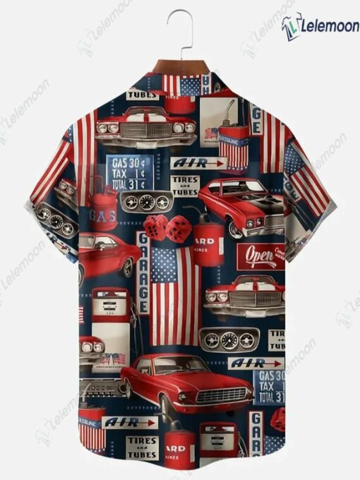 Flag Cars Short Sleeves Casual Shirt $36.95