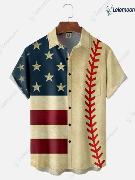 Flag Tennis Short Sleeves Hawaiian Shirt $36.95
