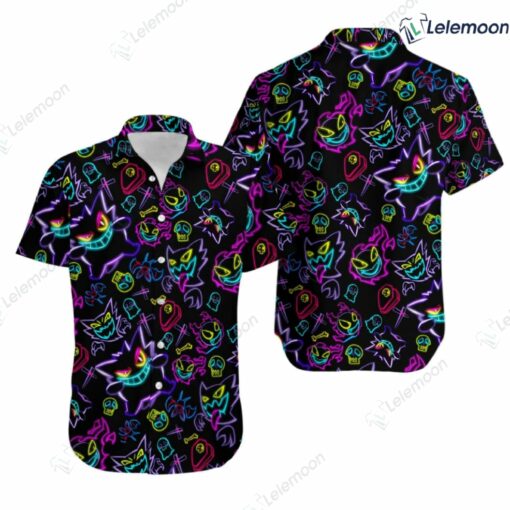Gengar Ghost PKM Button Up Hawaiian Shirt $36.95