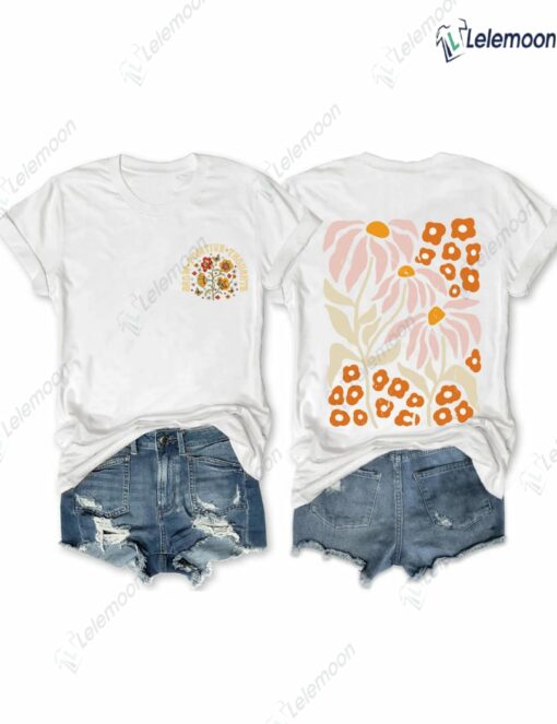 Grow Positive Thoughts Vintage Wildflowers T-shirt