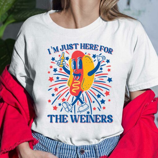 I'm Just Here For The Wieners Hot Dog Shirt, Hoodie, Sweatshirt, Women Tee
