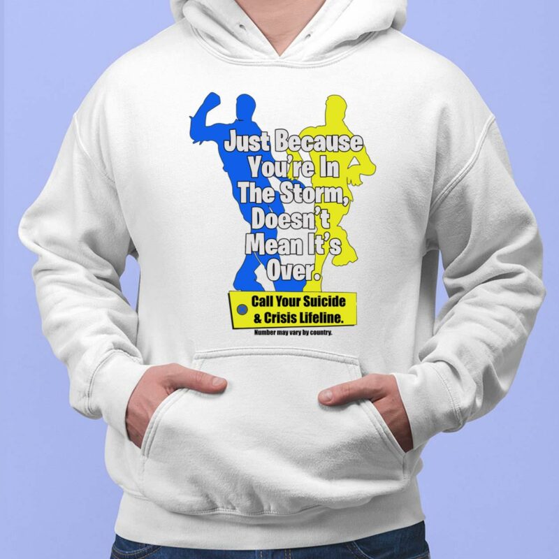 Just because you re in the storm doesn t mean it s over shirt hoodie