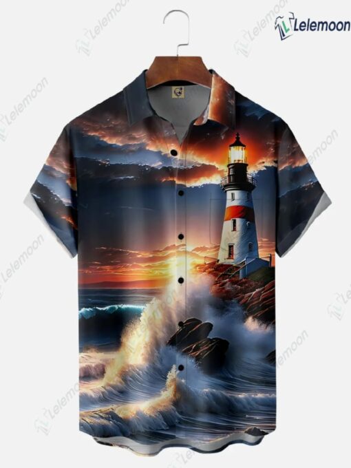 Lighthouse Short Sleeve Hawaiian Shirt $36.95