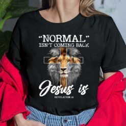 Lion Normal Isn't Coming Back Jesus Is Revelation 14 Shirt, Hoodie, Sweatshirt, Women Tee