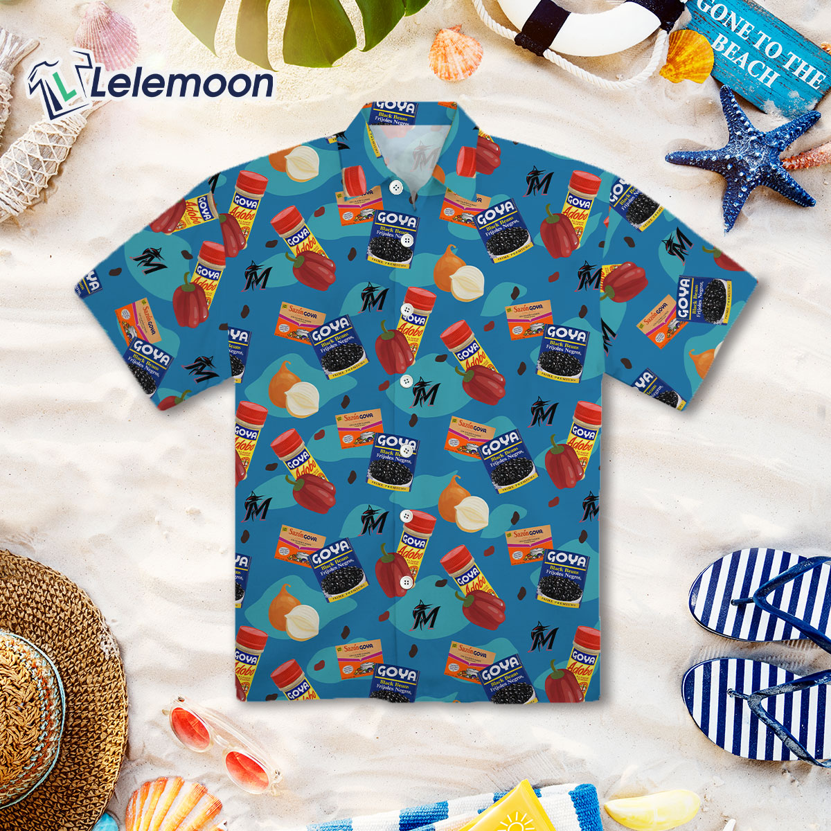 Miami Marlins 2023 Tropical Giveaway Hawaiian Shirt - Lelemoon