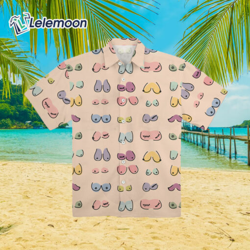 Multicolor Boobs Tits Print Hawaiian Shirt