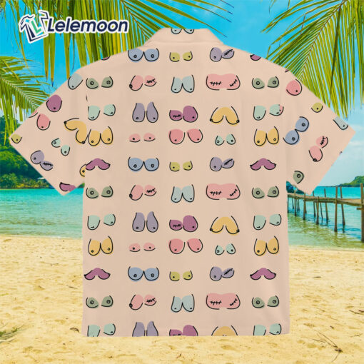 Multicolor Boobs Tits Print Hawaiian Shirt