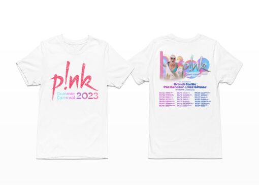 P!nk Pink Singer Summer Carnival 2023 Tour T-Shirt - Lelemoon