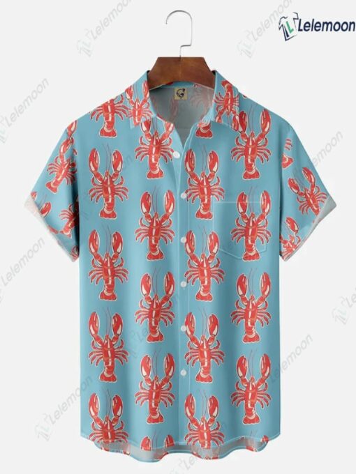 Red Lobster Short Sleeve Hawaiian Shirt $36.95