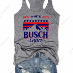 Red White And Busch Light Tank Top $26.95