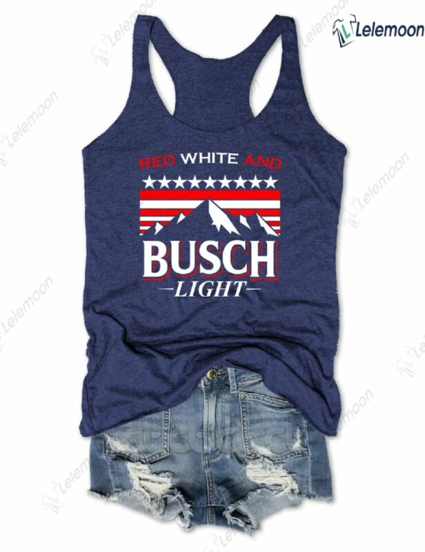 Red White And Busch Light Tank Top Red White And Busch Light Tank Top