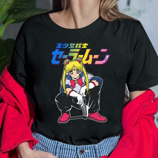 Sailor Moon Gangster Moon Gun Shirt, Hoodie, Sweatshirt, Women Tee