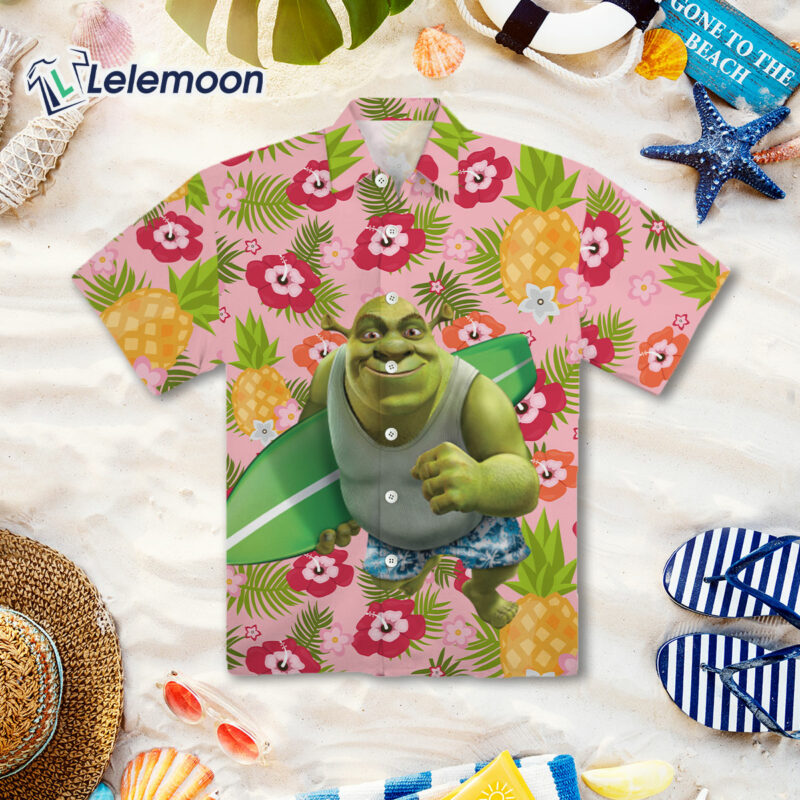 Shrek Hawaiian Aloha Shirt Shrek Hawaiian Aloha Shirt