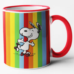 Snoopy Let the Good Times Roll Rainbow Mug