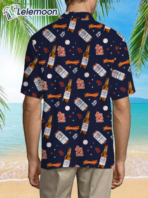 St Louis Cardinals Budweiser 2023 Hawaiian Shirt $36.95