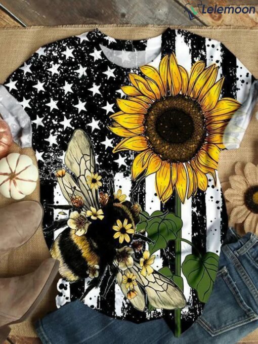 Sunflower Bee Casual Shirt $27.95