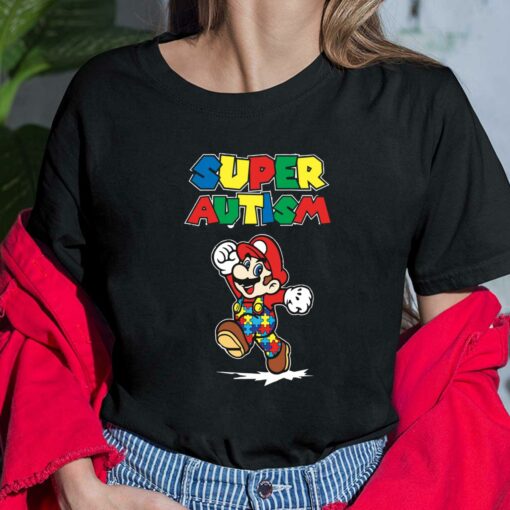 Super Autism Mario Shirt, Hoodie, Sweatshirt, Women Tee