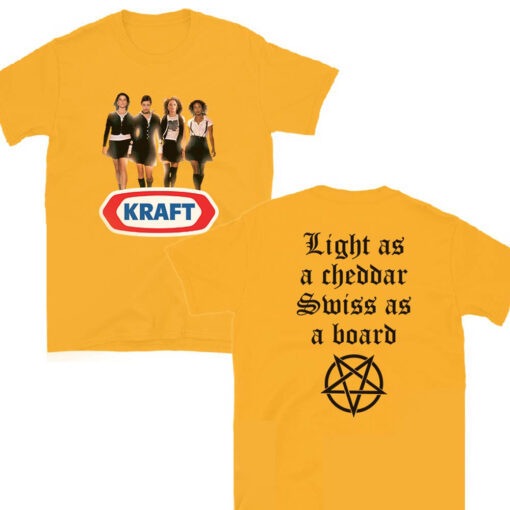 The Kraft light as a cheddar and swiss as a board shirt 1