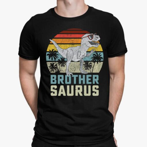 Trex Dinosaur Brother Saurus Shirt, Hoodie, Sweatshirt, Women Tee $19.95