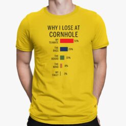 Why I Lose At Cornhole My Teamate 51% shirt $19.95