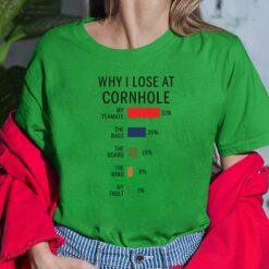 Why I Lose At Cornhole My Teamate 51% shirt $19.95