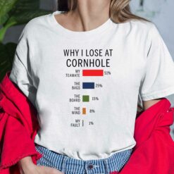 Why I Lose At Cornhole My Teamate 51% shirt