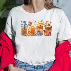 Winnie The Pooh Coffee Latte Shirt Hoodie Sweatshirt Women Tee