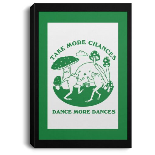 Retro Dancing Frogs Take More Chances Dance More Dances Poster, Canvas $21.95