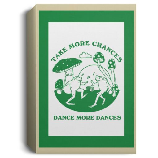 Retro Dancing Frogs Take More Chances Dance More Dances Poster, Canvas $21.95