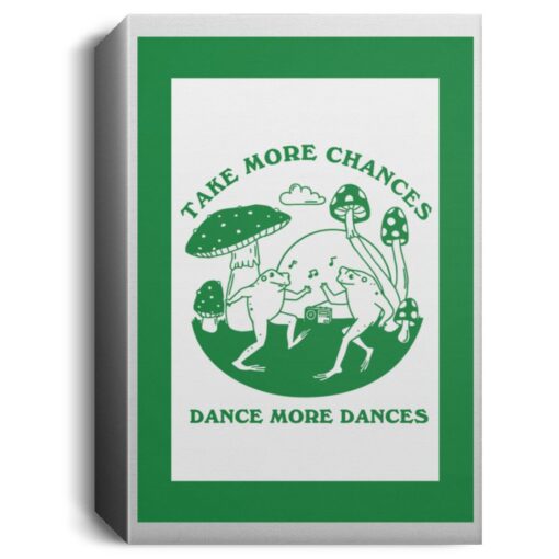 Retro Dancing Frogs Take More Chances Dance More Dances Poster, Canvas $21.95