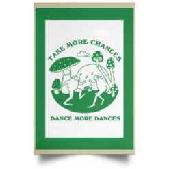 Retro Dancing Frogs Take More Chances Dance More Dances Poster, Canvas $21.95