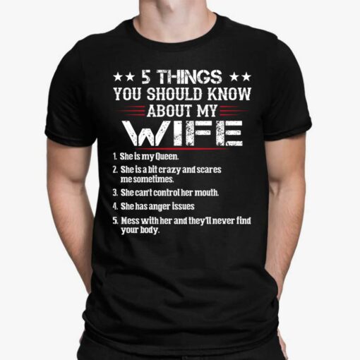 5 Things You Should Know About My Wife Shirt, Hoodie, Sweatshirt, Women Tee