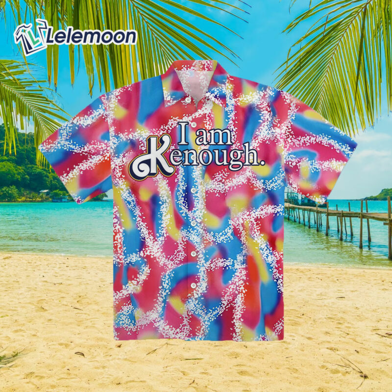 I Am Kenough Ken Ryan Gosling Rainbow Barbie Hawaiian Shirt I Am Kenough Ken Ryan Gosling Rainbow Barbie Hawaiian Shirt