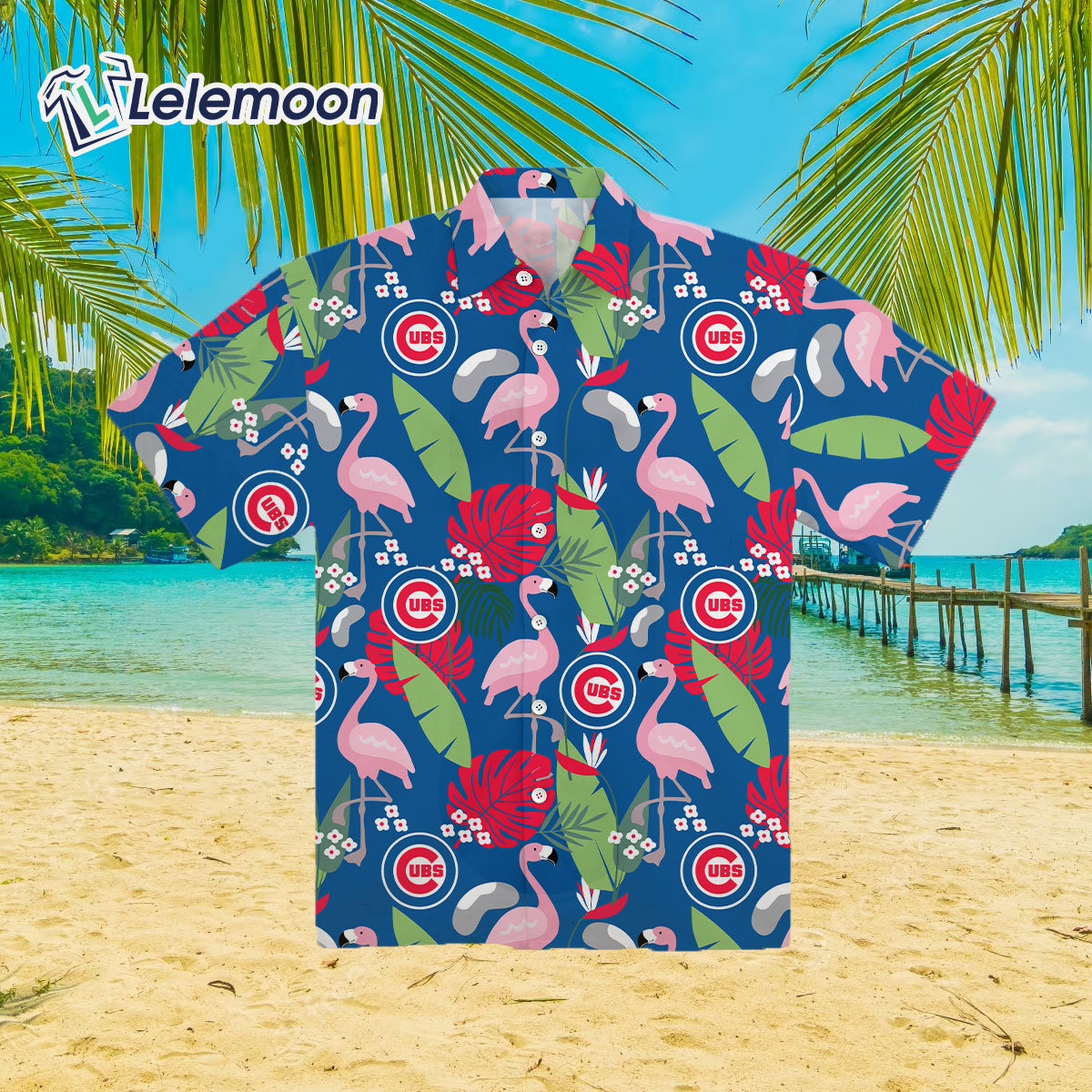 Chicago Cubs Floral Hawaiian Shirt - Lelemoon