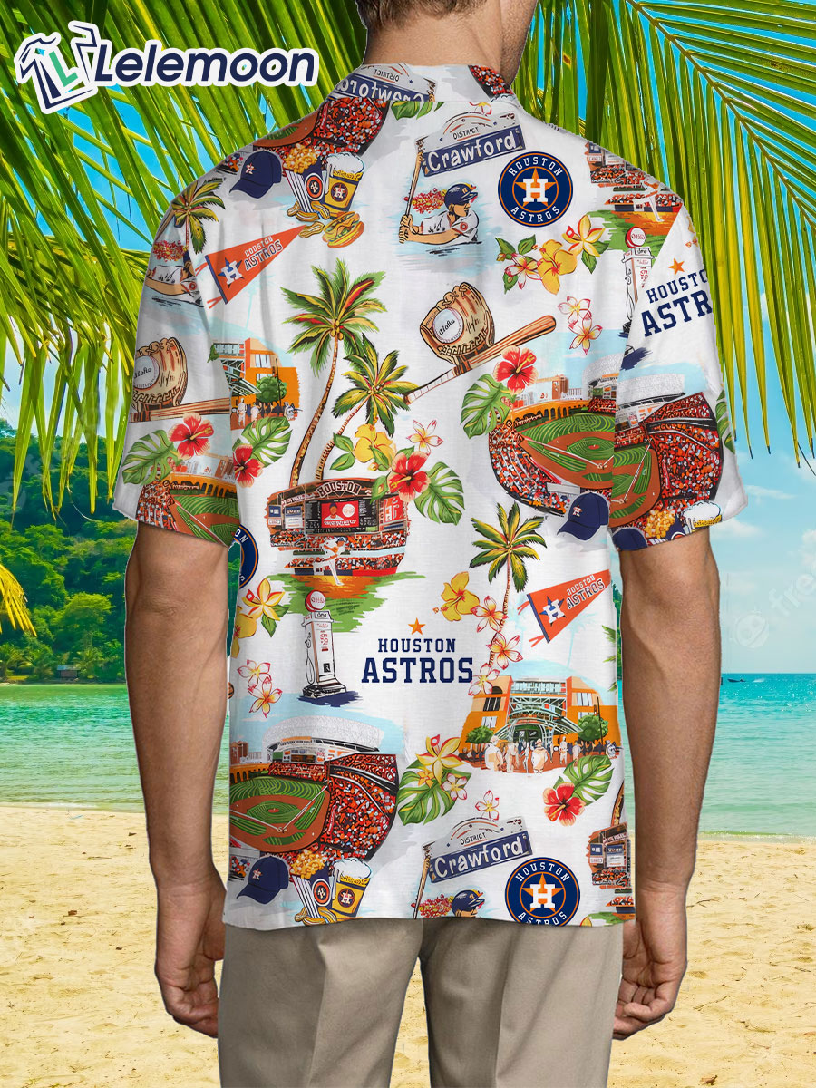 Astros Hawaiian Shirt Tropical Fruit Flower Banana Leaf Houston Astros Gift  - Personalized Gifts: Family, Sports, Occasions, Trending