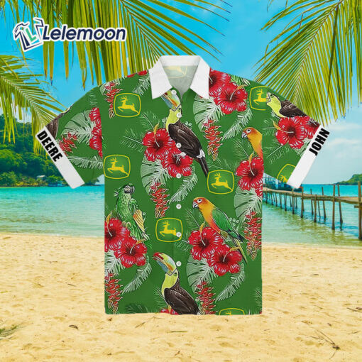 John Deere Parrot Hawaiian Shirt