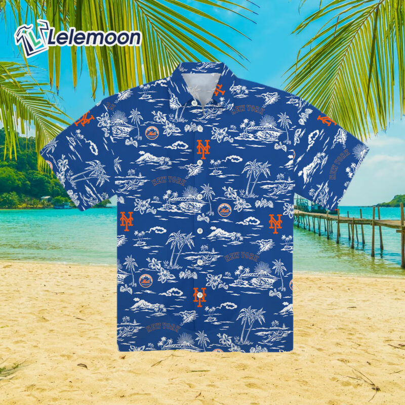 Mets Palm Tree Hawaiian Shirt