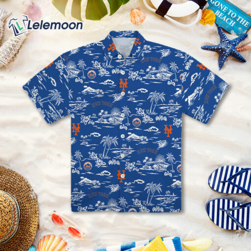 Mets Palm Tree Hawaiian Shirt