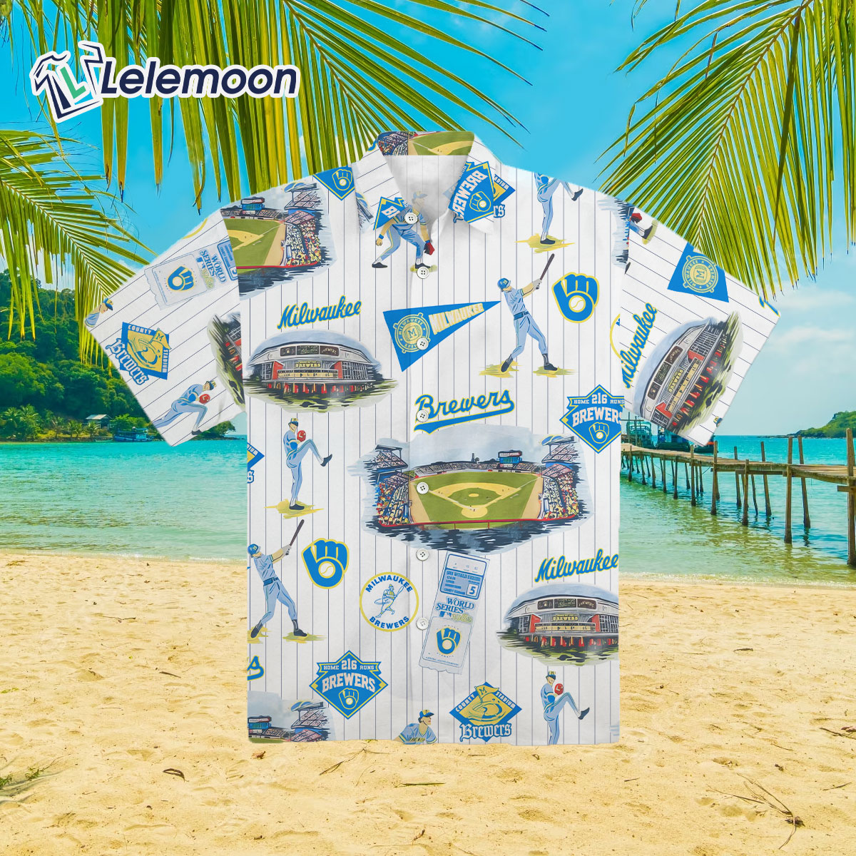Milwaukee Brewers Baseball Aloha Beach Hawaiian Shirt - Lelemoon